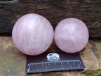 Polished Star Rose Quartz Spheres x 4 From Madagascar