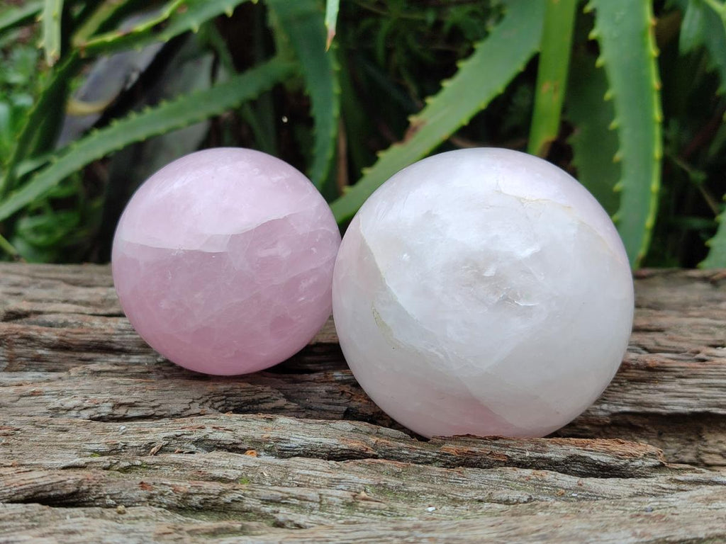 Polished Star Rose Quartz Spheres x 4 From Madagascar