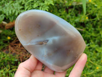 Polished Banded Agate Standing Free Forms x 3 From Madagascar