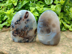 Polished Banded Agate Standing Free Forms x 3 From Madagascar
