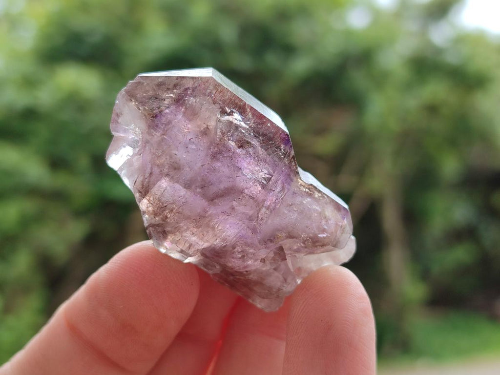 Natural Window Amethyst Crystals x 12 From Chiredzi, Zimbabwe