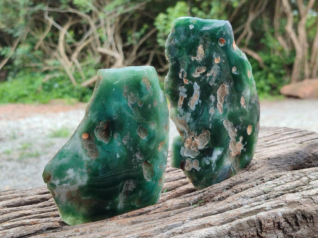 Polished On One Side Mtorolite Plates x 4 From Mutorashanga, Zimbabwe