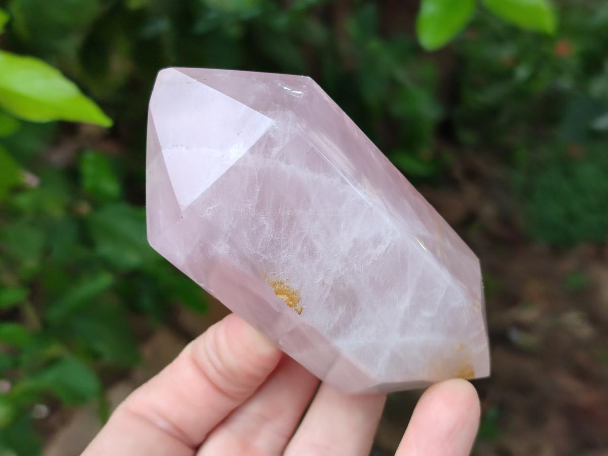 Polished Double Terminated Rose Quartz Crystals x 6 From Madagascar