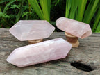 Polished Double Terminated Rose Quartz Crystals x 6 From Madagascar