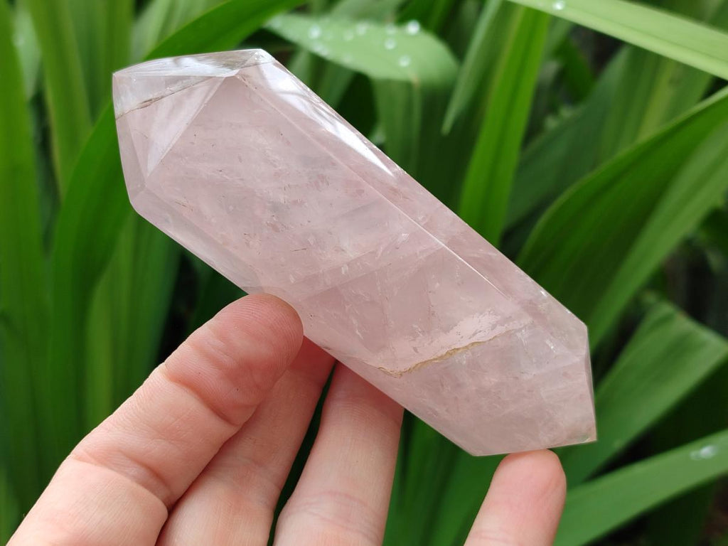 Polished Double Terminated Rose Quartz Crystals x 6 From Madagascar