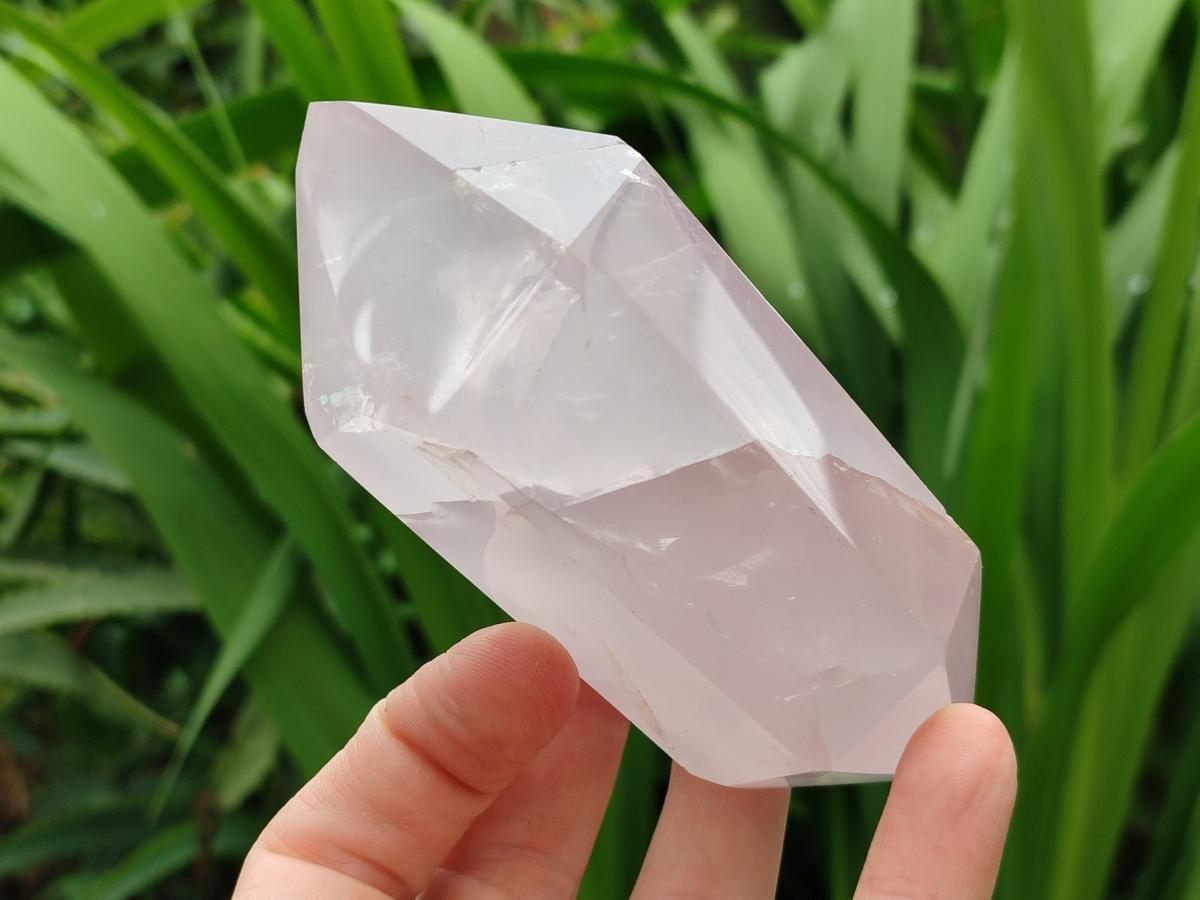 Polished Double Terminated Rose Quartz Crystals x 6 From Madagascar