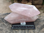 Polished Double Terminated Rose Quartz Crystals x 6 From Madagascar