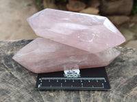 Polished Double Terminated Rose Quartz Crystals x 6 From Madagascar