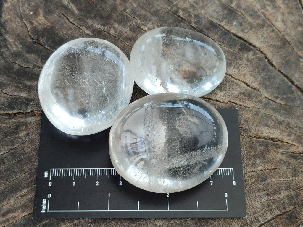 Polished Clear Quartz Crystal Galets x 18 From Madagascar