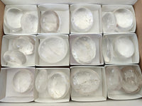 Polished Clear Quartz Crystal Galets x 18 From Madagascar