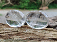 Polished Clear Quartz Crystal Galets x 18 From Madagascar