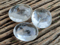 Polished Clear Quartz Crystal Galets x 18 From Madagascar