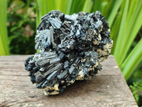 Natural Schorl Black Tourmaline One with Vermiculite x 2 From Erongo, Namibia