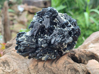 Natural Schorl Black Tourmaline One with Vermiculite x 2 From Erongo, Namibia