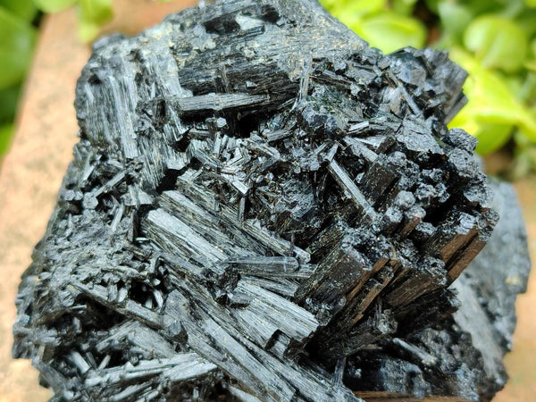 Natural Schorl Black Tourmaline One with Vermiculite x 2 From Erongo, Namibia