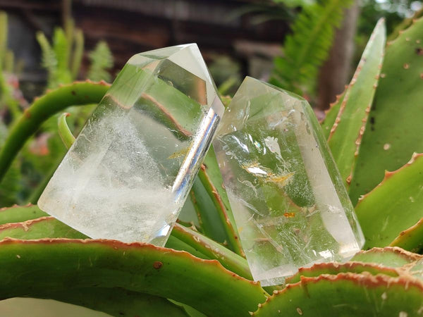 Polished Clear Quartz Crystals x 6 From Madagascar