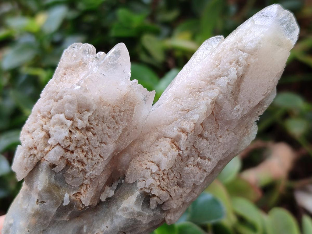 Natural Drusy Quartz Coated Spearhead Calcite Specimens x 4 From Albert's Mountain, Lesotho