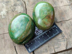 Polished Large Verdite Palm Stones x 6 From Zimbabwe