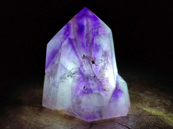 Polished Window Amethyst Crystals x 6 From Akansobe, Madagascar