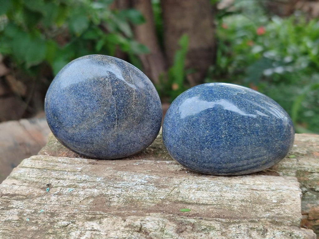 Polished Lazulite Galets x 12 From Madagascar