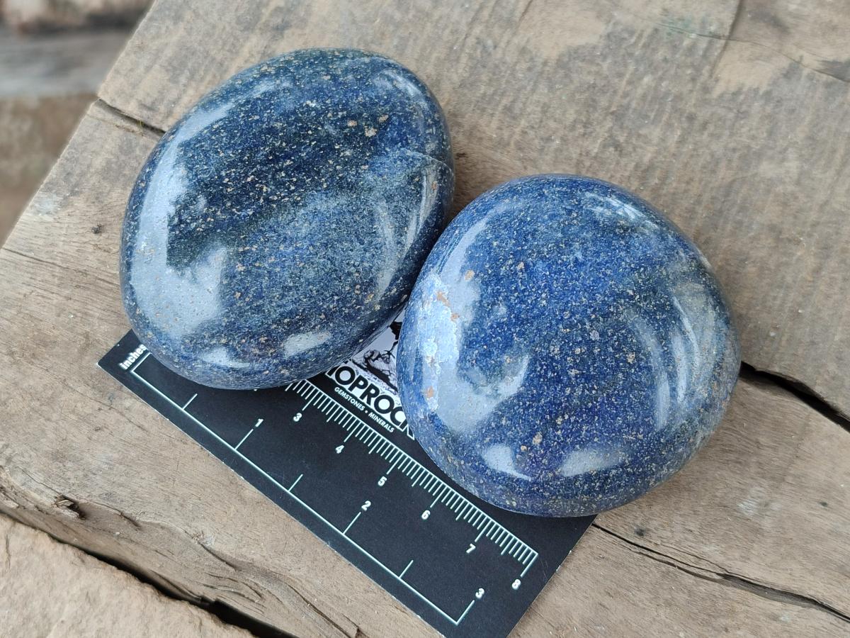 Polished Lazulite Galets x 12 From Madagascar