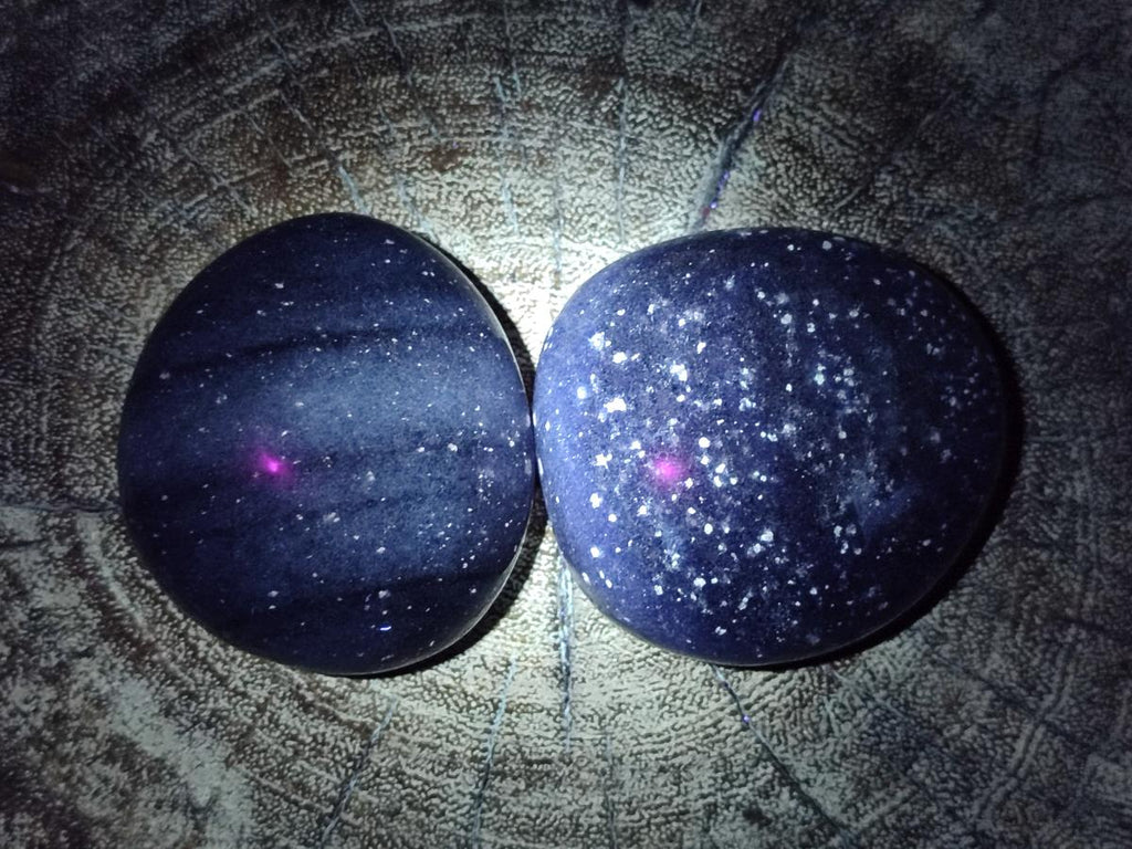 Polished Lazulite Galets x 12 From Madagascar