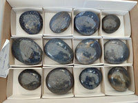 Polished Lazulite Galets x 12 From Madagascar