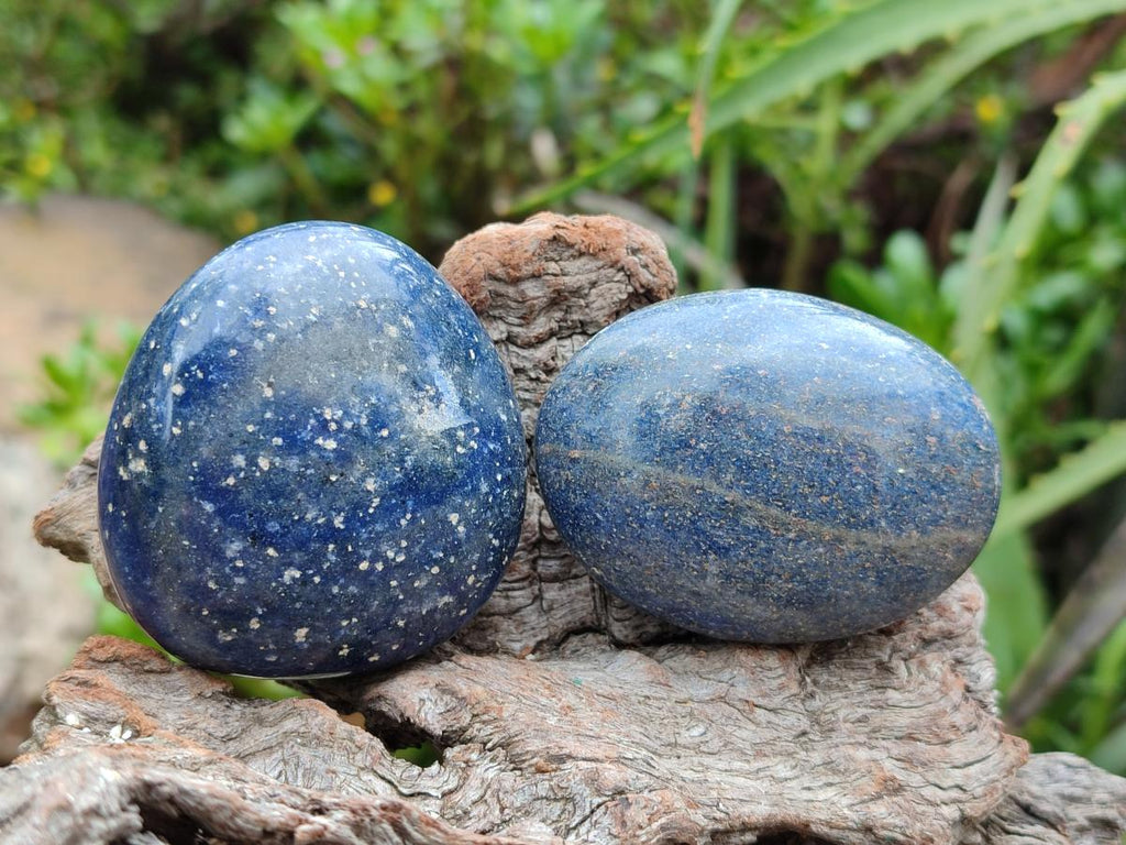 Polished Lazulite Galets x 12 From Madagascar