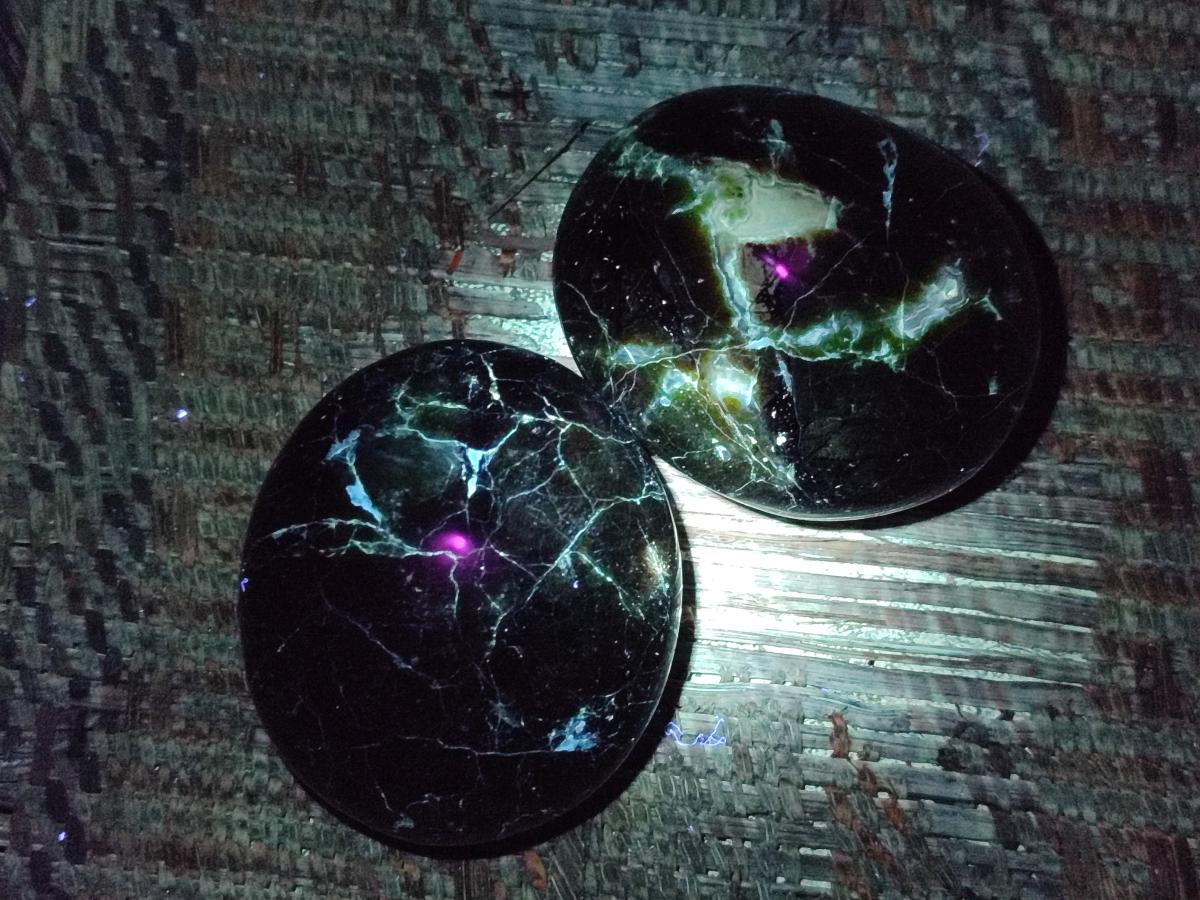 Polished Large Green Opal Palm Stones x 12 From Betroka, Madagascar