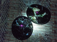 Polished Large Green Opal Palm Stones x 12 From Betroka, Madagascar