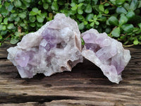 Natural Jacaranda Amethyst Crystal Clusters x 2 From Mumbwa, Zambia