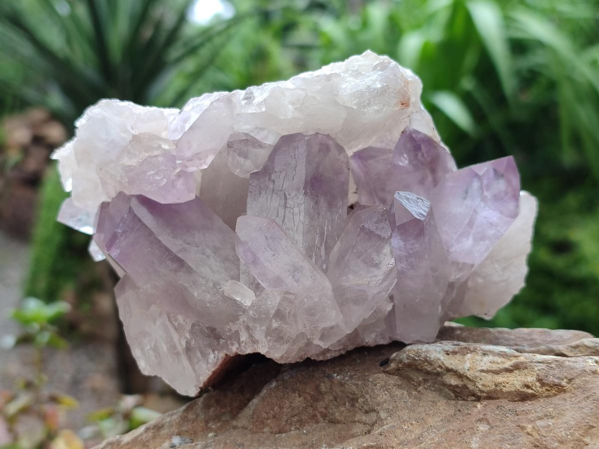 Natural Jacaranda Amethyst Crystal Clusters x 2 From Mumbwa, Zambia