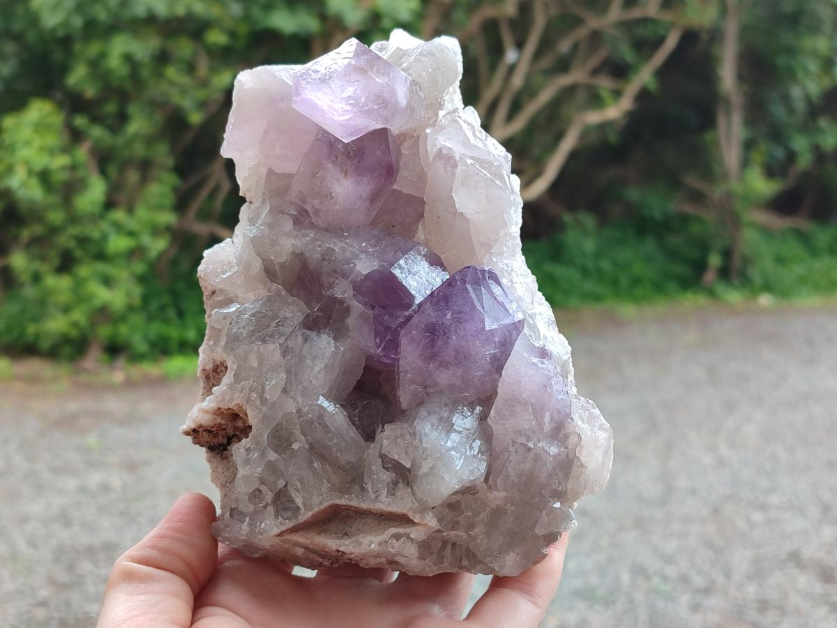 Natural Jacaranda Amethyst Crystal Clusters x 2 From Mumbwa, Zambia