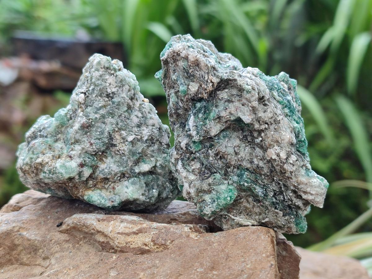 Natural Emerald Mica 'Mutokolite' Cobbed Specimens x 12 From Mutoko, Zimbabwe