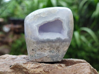 Polished Blue Lace Agate Standing Free Forms x 6 From Nsanje, Malawi