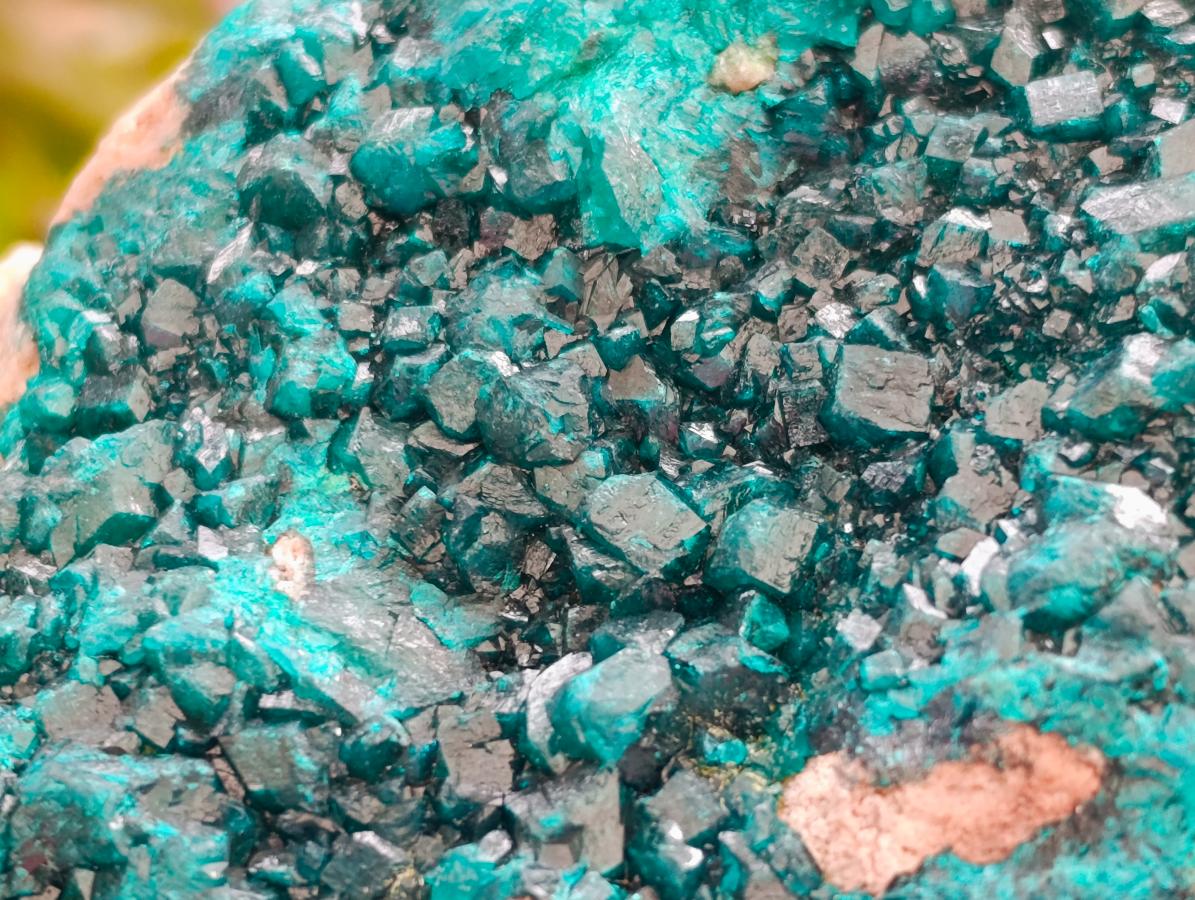 Natural Dioptase On Dolomite Specimen x 1 From Likasi, Congo