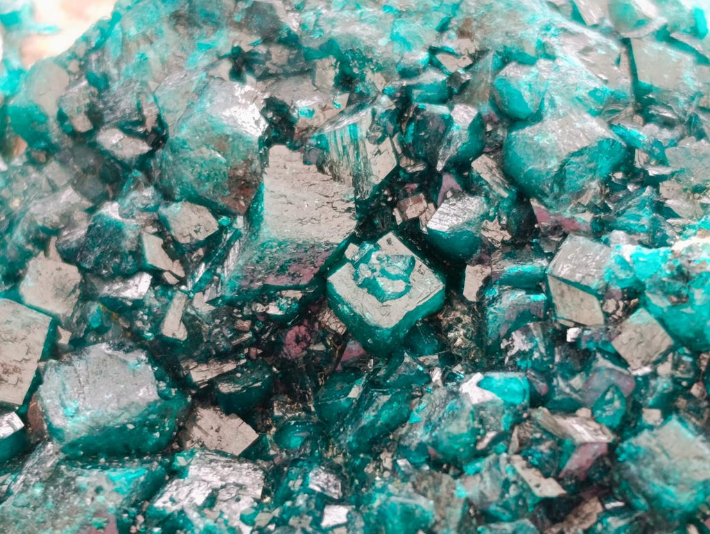 Natural Dioptase On Dolomite Specimen x 1 From Likasi, Congo