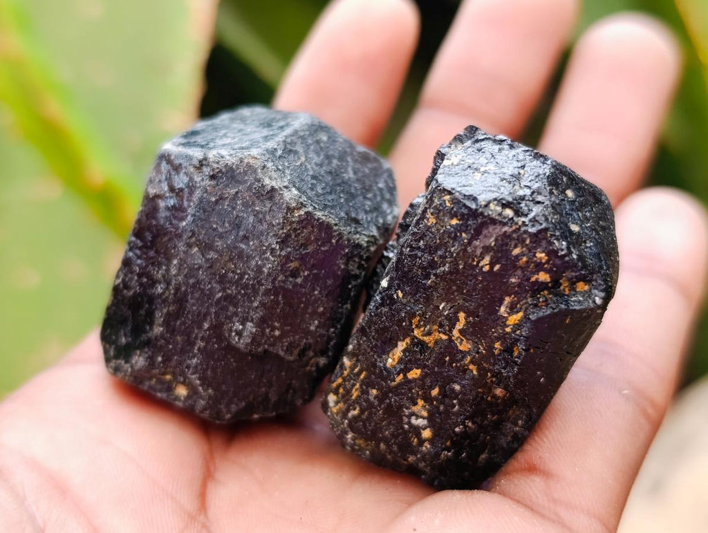 Natural Black Tourmaline Specimens x 35 From Zimbabwe