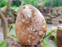 Polished Flower Agate Standing Free Forms x 6 From Antsahalova, Madagascar