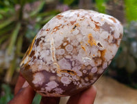 Polished Flower Agate Standing Free Forms x 6 From Antsahalova, Madagascar