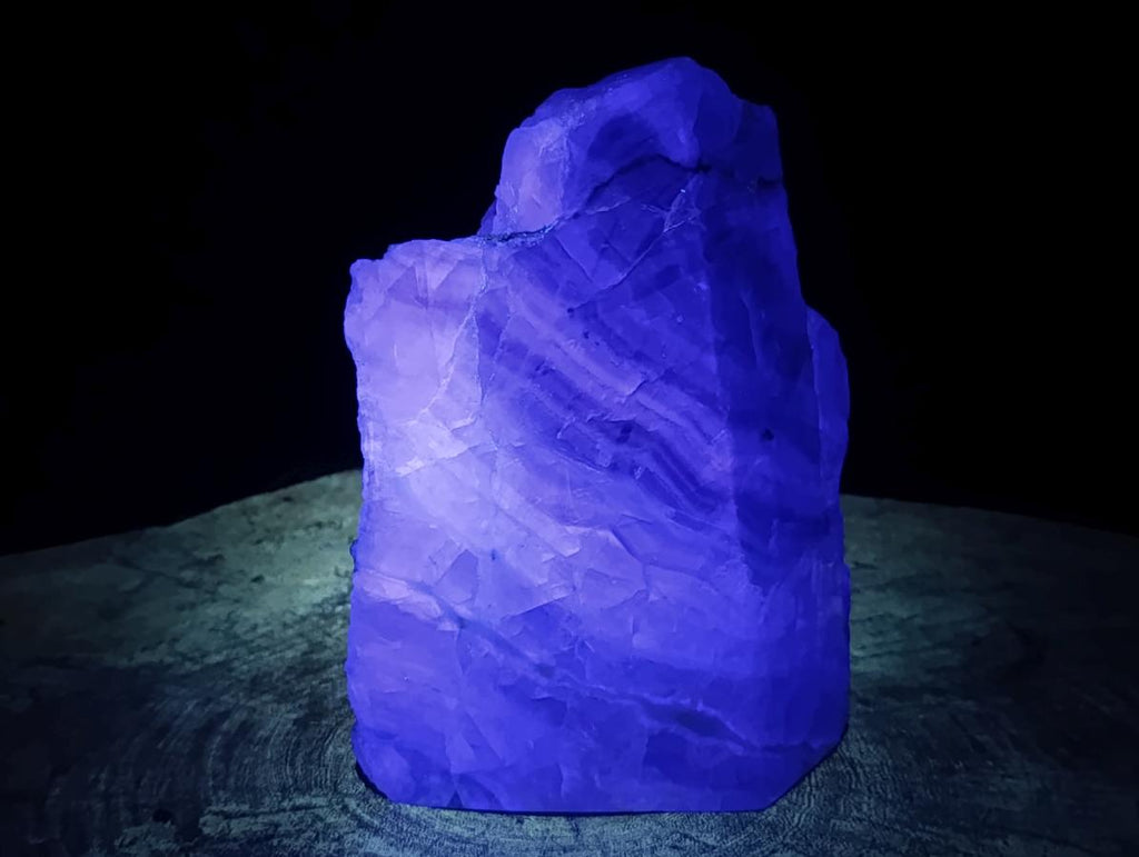 Polished On One Side Watermelon Fluorite Slice x 1 From Uis, Namibia