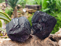 Natural Schorl Black Tourmaline Specimens x 2 From Erongo, Namibia