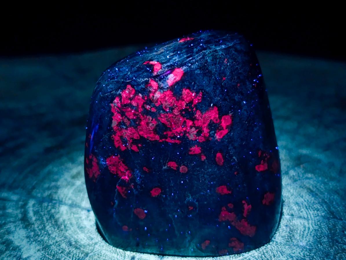 Polished Verdite Standing Free Forms x 3 From Zimbabwe