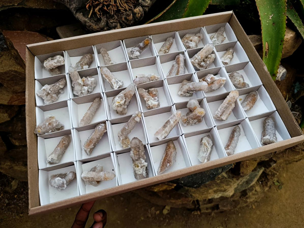 Natural Limonite Fairy Spirit Quartz Crystals x 35 From Boekenhouthoek, South Africa