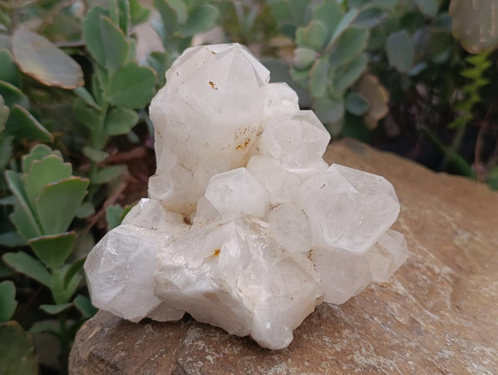 Natural Etched Terminated Candle Quartz Clusters x 3 From Antsirabe, Madagascar
