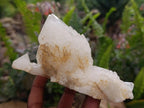 Natural Etched Terminated Candle Quartz Clusters x 3 From Antsirabe, Madagascar