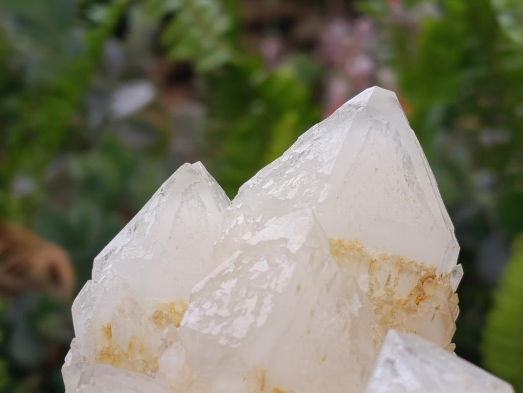 Natural Etched Terminated Candle Quartz Clusters x 3 From Antsirabe, Madagascar