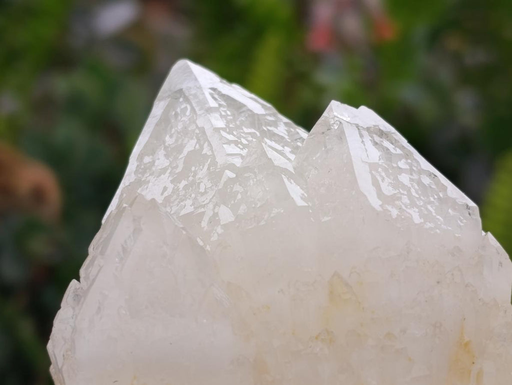 Natural Etched Terminated Candle Quartz Clusters x 3 From Antsirabe, Madagascar