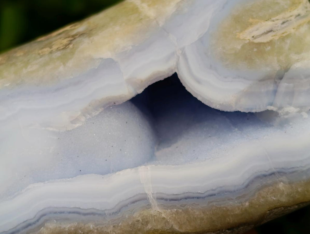 Polished Blue Lace Agate Standing Free Forms x 2 From Nsanje, Malawi