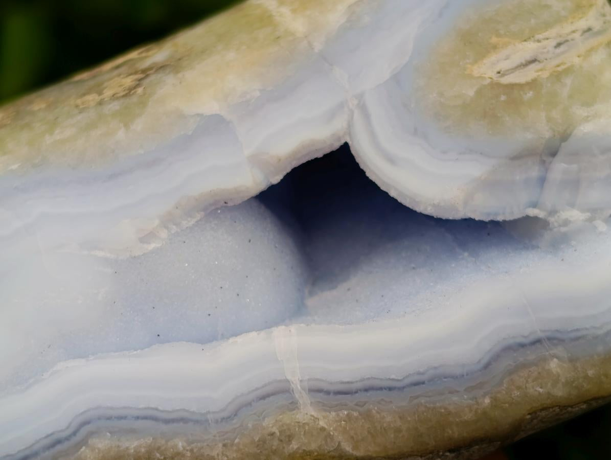 Polished Blue Lace Agate Standing Free Forms x 2 From Nsanje, Malawi